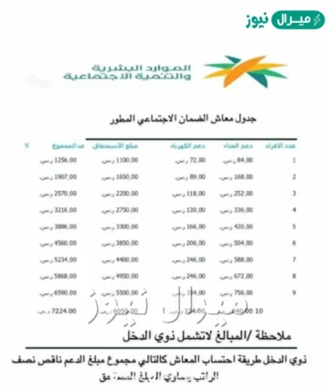 كم سلم رواتب الضمان الاجتماعي الجديد للفرد والاسرة؟ وأهم شروط الاستحقاق